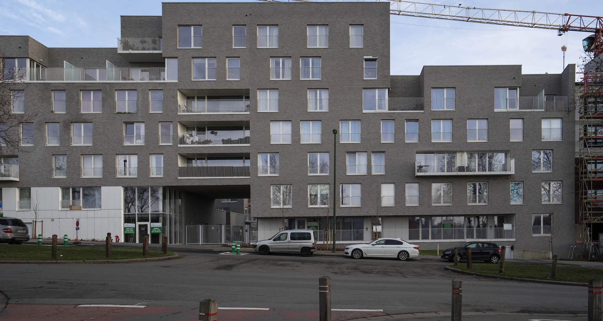 Briques des façades, panneaux fibres ciment et briquettes